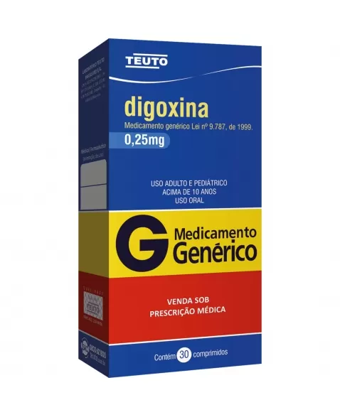 DIGOXINA 0,25MG 30CP GEN TEUTO
