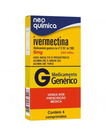 IVERMECTINA 6MG 4CP GEN NEO QUIMICA