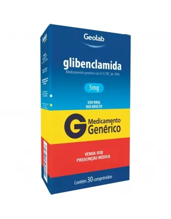 GLIBENCLAMIDA 5MG 30CP GEN GEOLAB