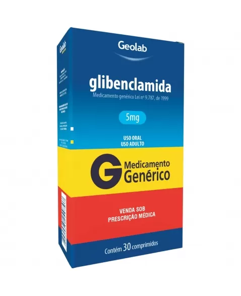 GLIBENCLAMIDA 5MG 30CP GEN GEOLAB