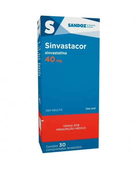 SINVASTACOR 40MG 30CP SANDOZ